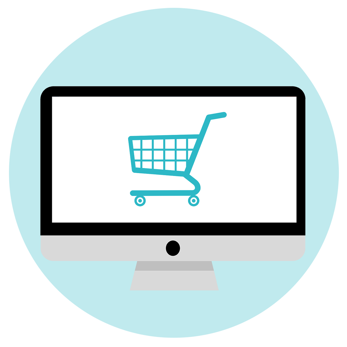 Winkelwagen in cirkel